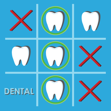 Abstract vector dental illustration of teethのイラスト素材