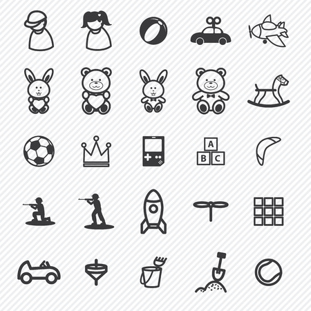 Toy icons set.illustration eps10のイラスト素材