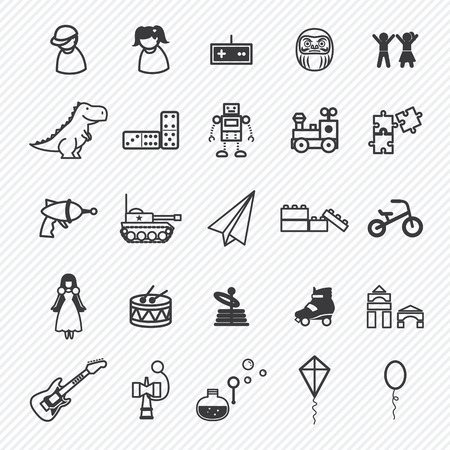 Toy icons set.illustration eps10のイラスト素材