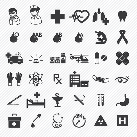medical and hospital icons set.illustration  のイラスト素材
