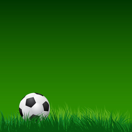 soccer ball on green grass. vector illustration EPS10のイラスト素材