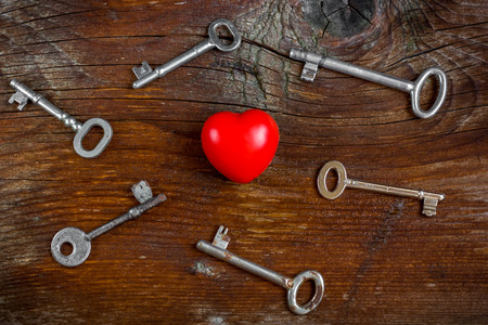 Red heartの写真素材