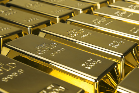 Gold bars and Financial concept, studio shots
