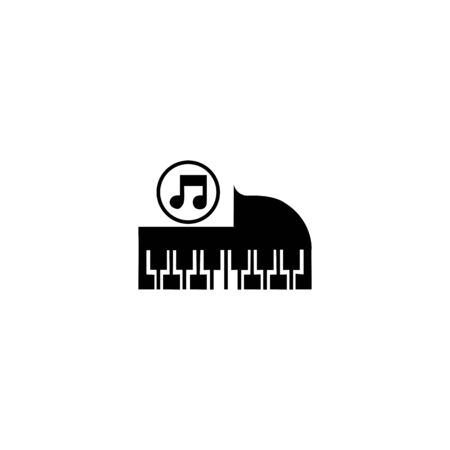 piano icon vector ilustration templateのイラスト素材