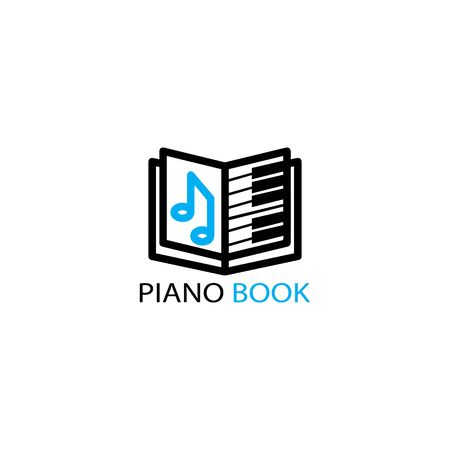piano icon vector ilustration templateのイラスト素材