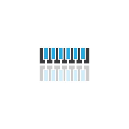 piano icon vector ilustration templateのイラスト素材