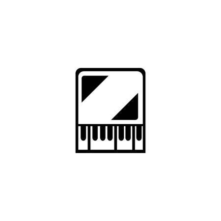 piano icon vector ilustration templateのイラスト素材