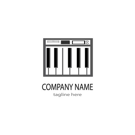 piano icon vector ilustration templateのイラスト素材
