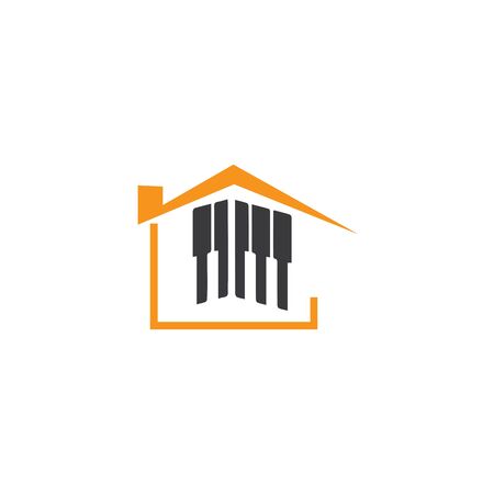 piano icon vector ilustration templateのイラスト素材