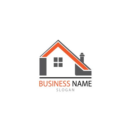 REAL ESTATE   PROPERTY  AND CONSTRUCTION LOGO DESIGN FOR BUSINESS CORPORATE SIGN . VECTORのイラスト素材