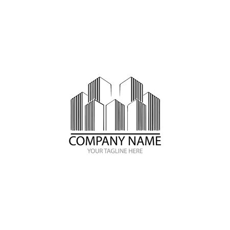 REAL ESTATE   PROPERTY  AND CONSTRUCTION LOGO DESIGN FOR BUSINESS CORPORATE SIGN . VECTORのイラスト素材