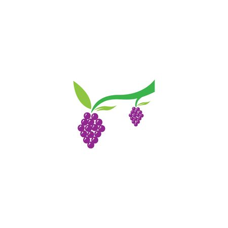 Grapes logo template vector icon illustration designのイラスト素材