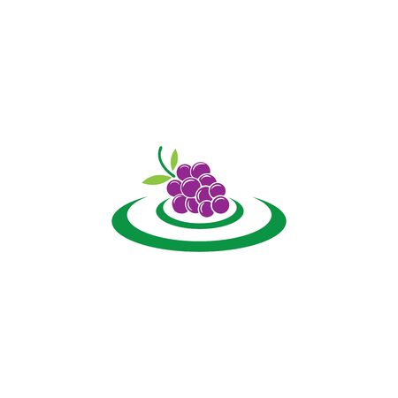 Grapes logo template vector icon illustration designのイラスト素材