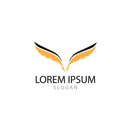 ilustration feather logo template vectorのイラスト素材