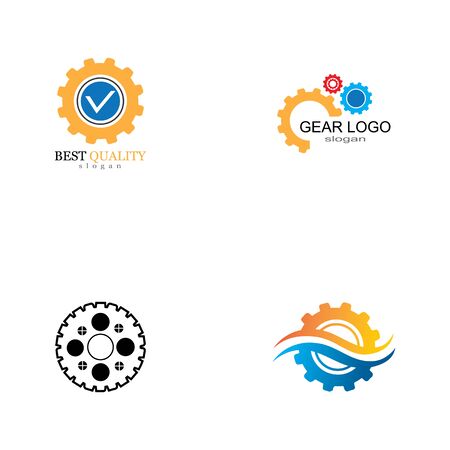 Gear Logo Template vector icon illustration designのイラスト素材