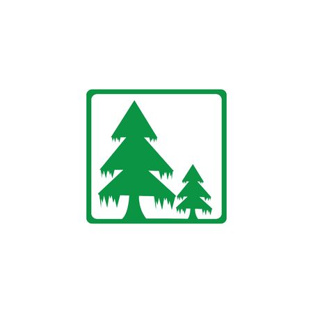 pine tree logo illustration vector designのイラスト素材