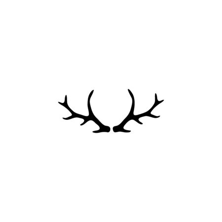 Deer antler horn ilustration logo vector templateのイラスト素材