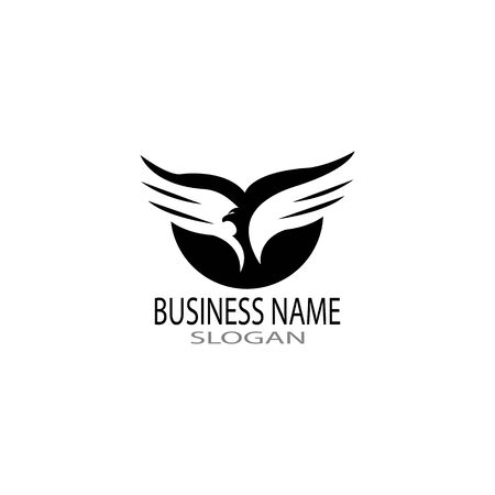 falcon eagle bird logo template vectorのイラスト素材