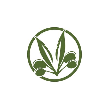 Olive logo template vector icon illustration designのイラスト素材