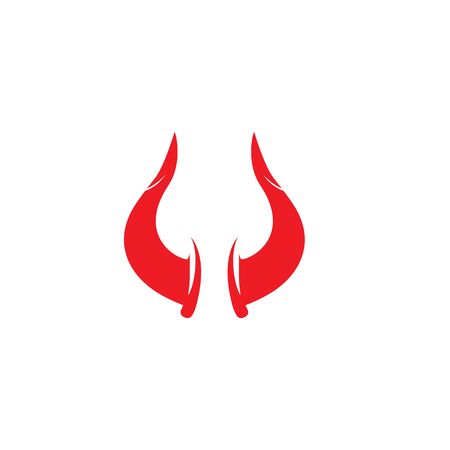 devil horn logo vector templateのイラスト素材