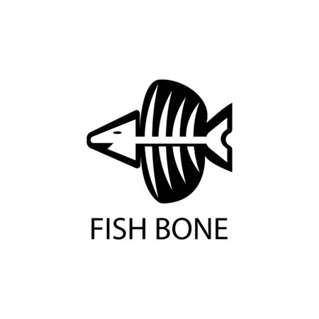 fish skeleton icon and symbol vector illustrationのイラスト素材