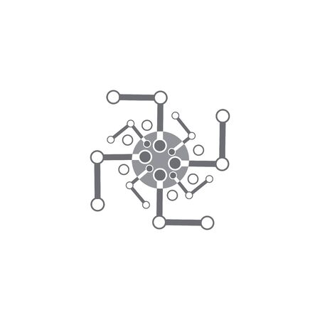 circuit logo technology vector templateのイラスト素材