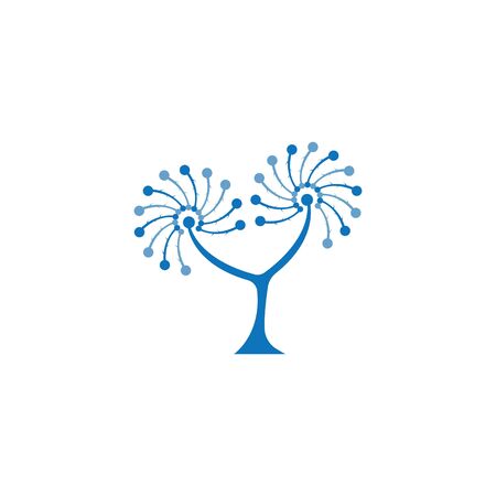 DANDELION FLOWER LOGO VECTOR TEMPLATEのイラスト素材