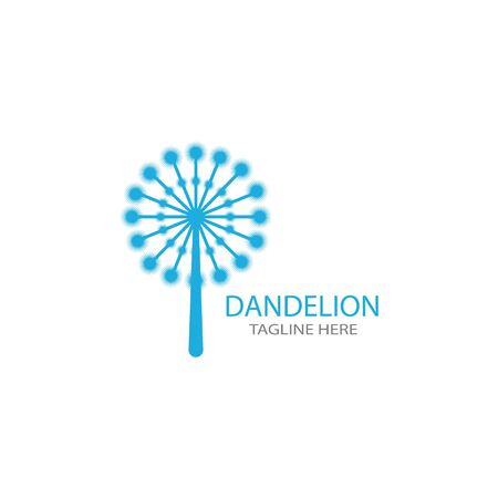 DANDELION FLOWER LOGO VECTOR TEMPLATEのイラスト素材