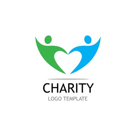 HEART LOGO VECTOR ILUSTRATION TEMPLATEのイラスト素材