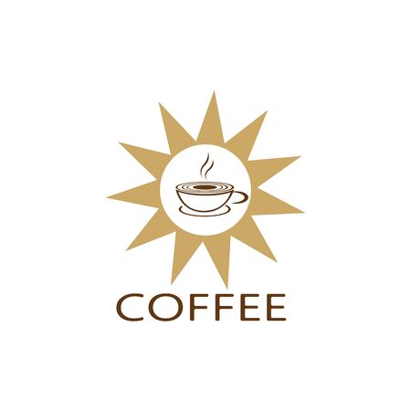 COFFEE LOGO DESIGN  VECTOR  ILUSTRATION TEMPLATEのイラスト素材