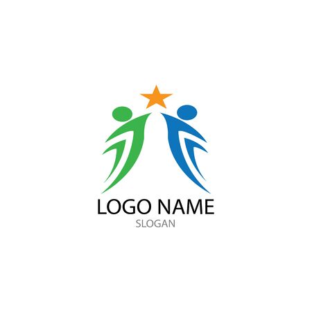 comunity people and busines logoのイラスト素材