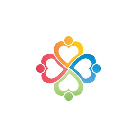 HEART LOGO VECTOR ILUSTRATION TEMPLATEのイラスト素材