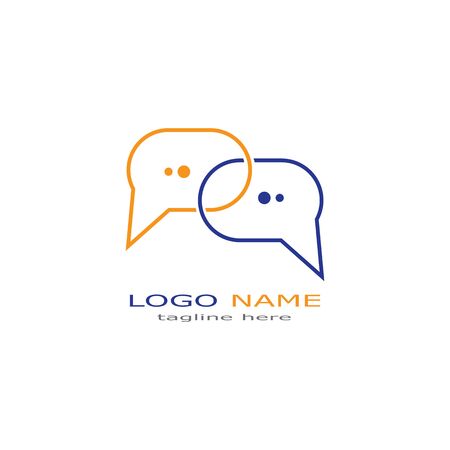 speech bubble icon logo template vectorのイラスト素材