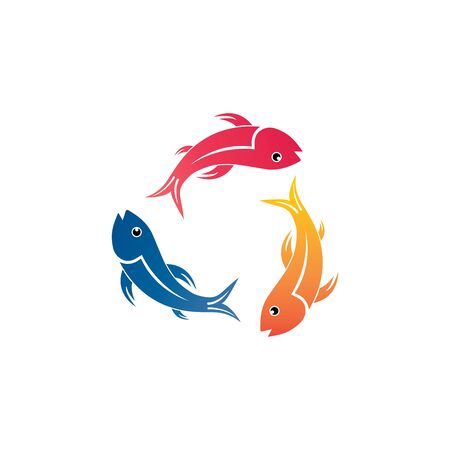 Fish logo template. Creative vector symbolのイラスト素材