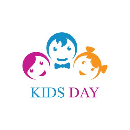 KIDS LOGO CONCEPT VECTOR TEMPLATEのイラスト素材
