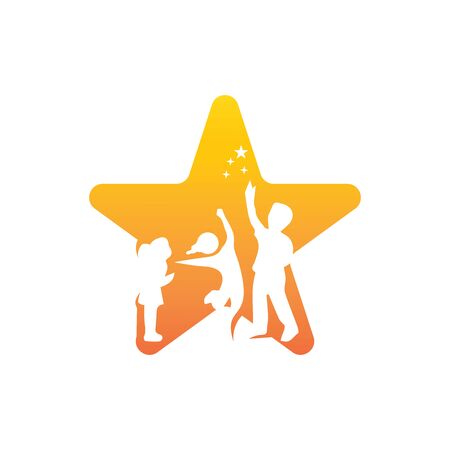 KIDS LOGO CONCEPT VECTOR TEMPLATEのイラスト素材