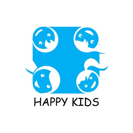 KIDS LOGO CONCEPT VECTOR TEMPLATEのイラスト素材