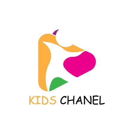 KIDS LOGO CONCEPT VECTOR TEMPLATEのイラスト素材