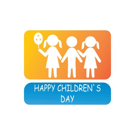 KIDS LOGO CONCEPT VECTOR TEMPLATEのイラスト素材