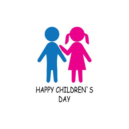 KIDS LOGO CONCEPT VECTOR TEMPLATEのイラスト素材