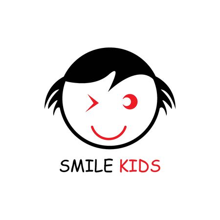 KIDS LOGO CONCEPT VECTOR TEMPLATEのイラスト素材