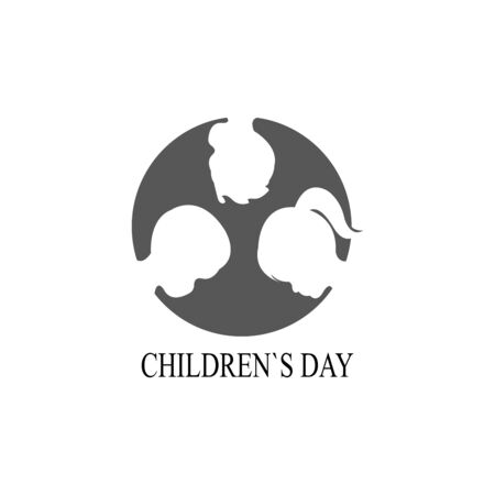 KIDS LOGO CONCEPT VECTOR TEMPLATEのイラスト素材