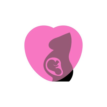 Pregnant logo template vector icon illustration designのイラスト素材