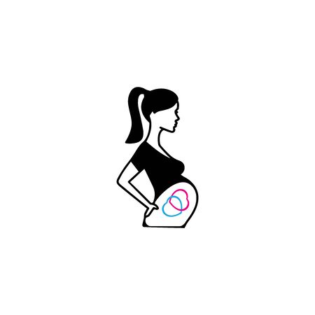 Pregnant logo template vector icon illustration designのイラスト素材