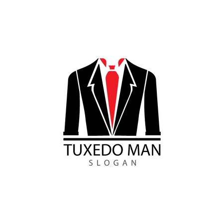 Tuxedo man logo design vector templateのイラスト素材