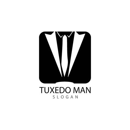 Tuxedo man logo design vector templateのイラスト素材