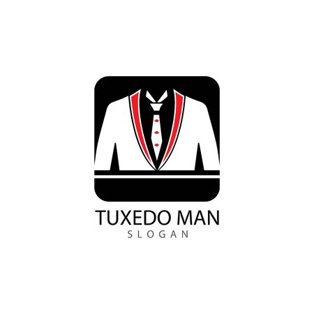 Tuxedo man logo design vector templateのイラスト素材