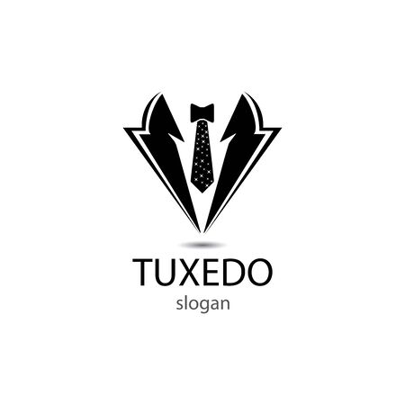 Tuxedo man logo design vector templateのイラスト素材