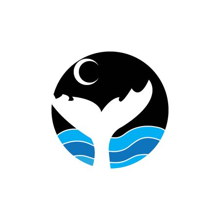 Whale tail icon vector illustrationのイラスト素材