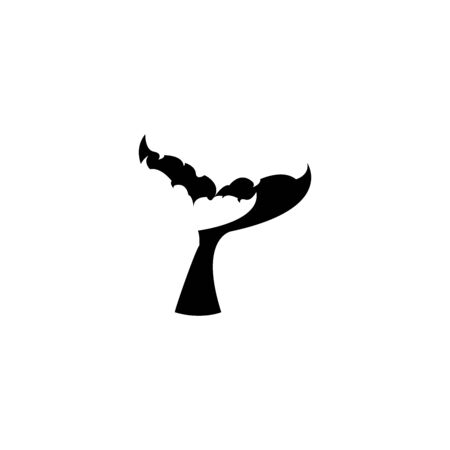 Whale tail icon vector illustrationのイラスト素材